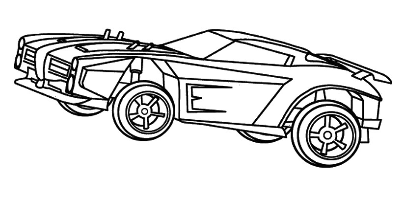 Coloring page rocket league domus