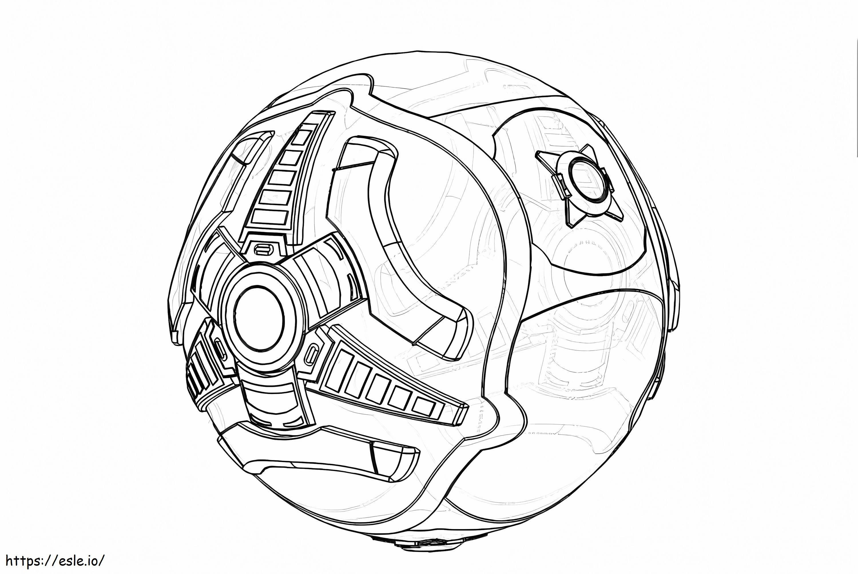 Ball rocket league coloring page