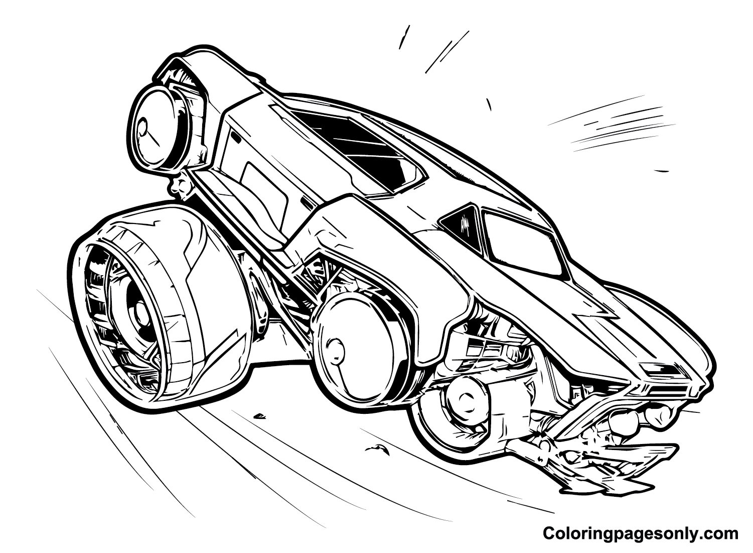 Rocket league free print coloring page