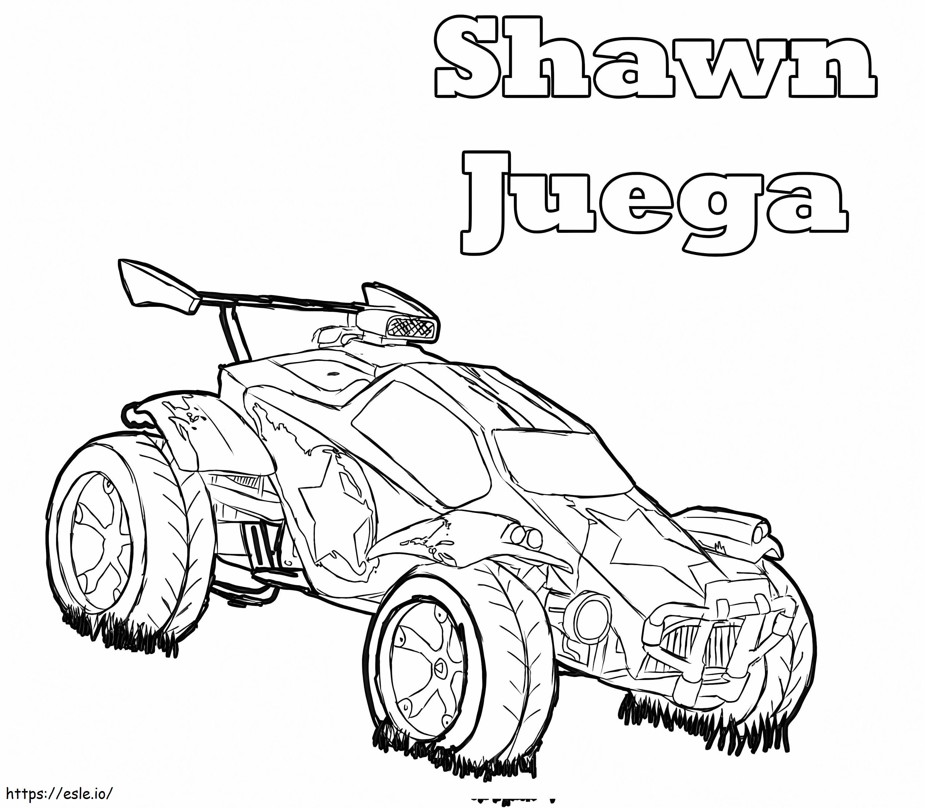 Shawn plays rocket league coloring page