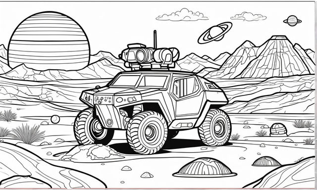 Alien invasion coloring page