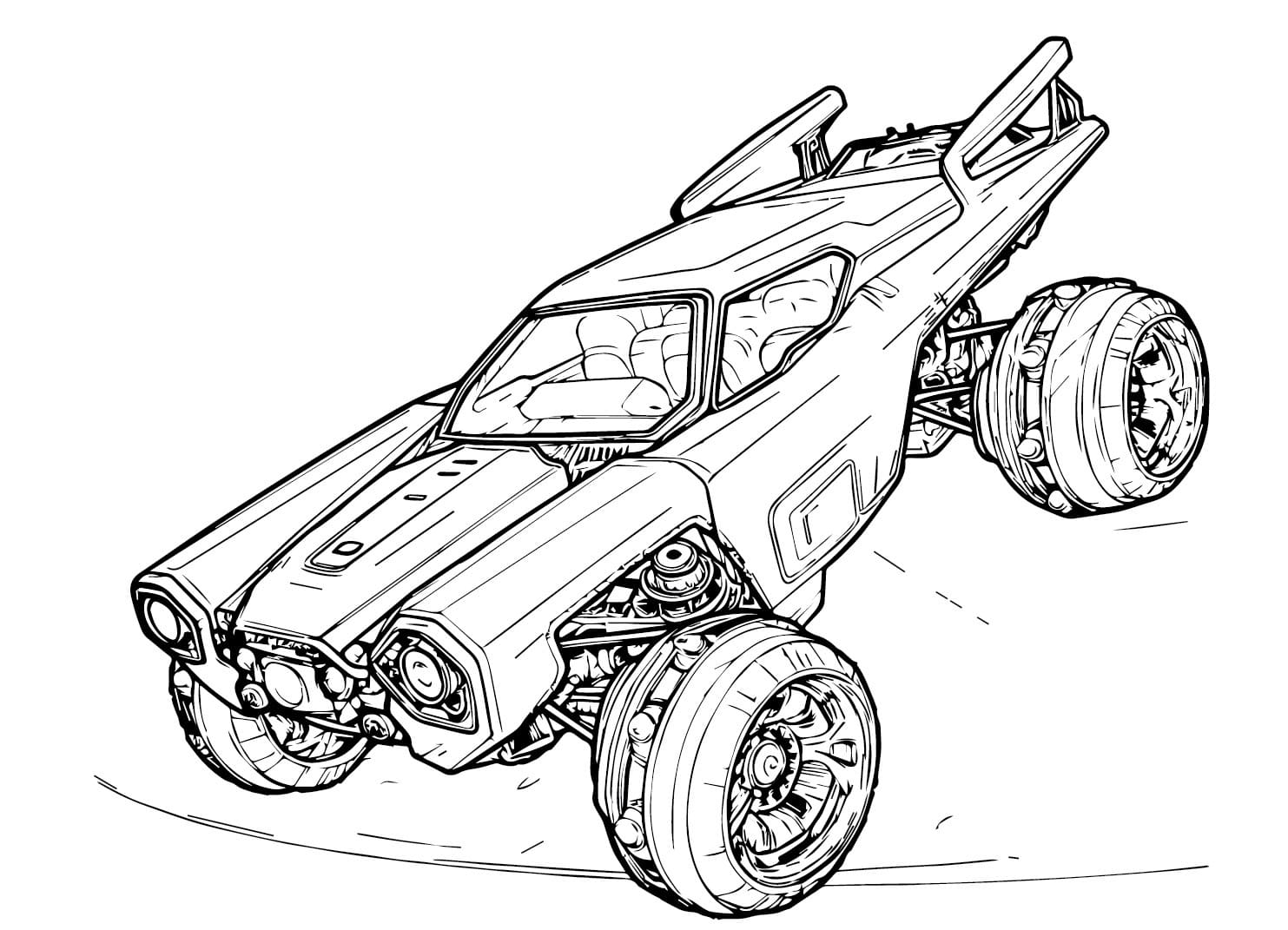 Rocket league coloring pages