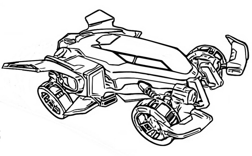 Coloring page rocket league vulcan