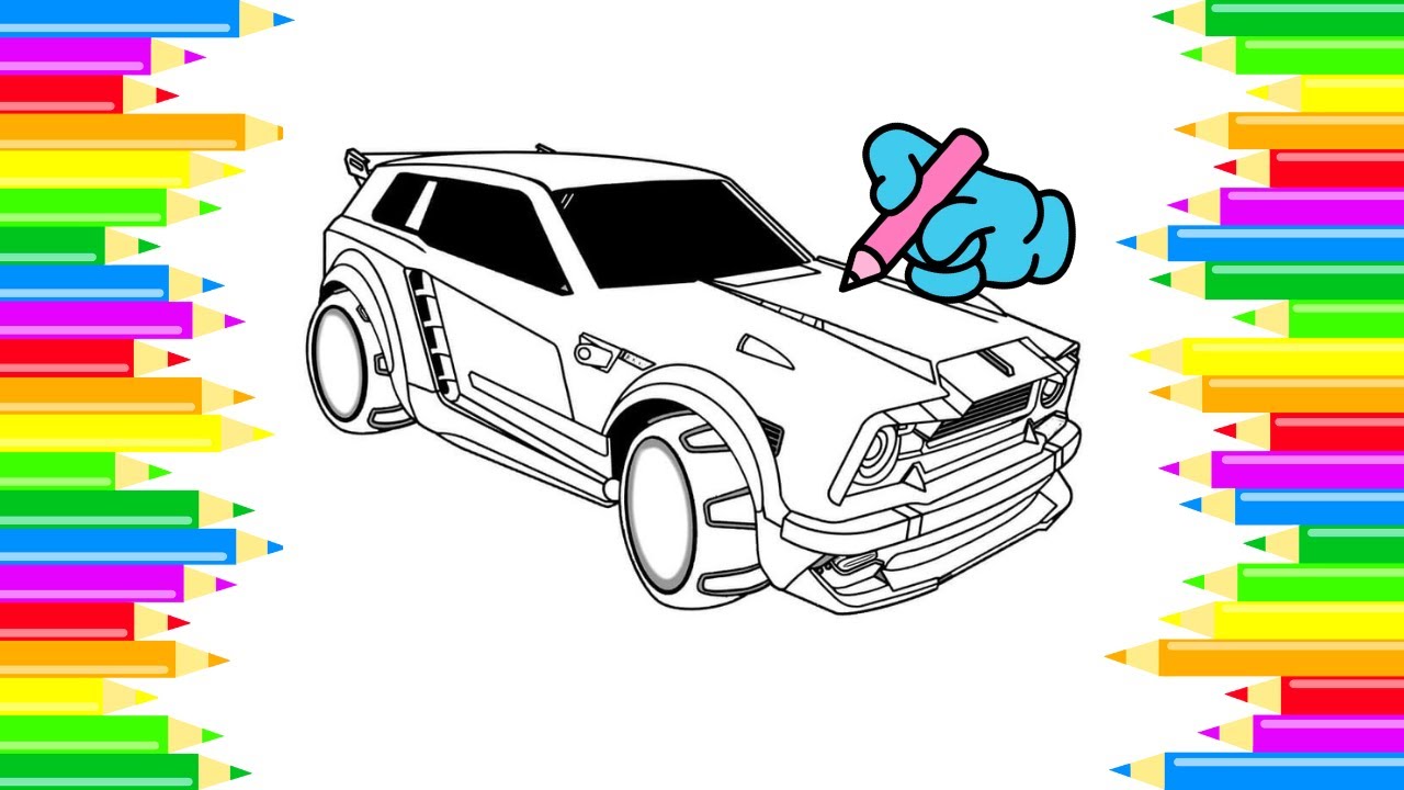 Rocket league fastes car colorcoloring page lost sky