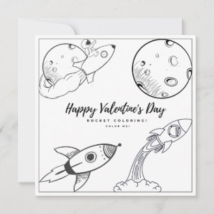 Rocket valentines day cards