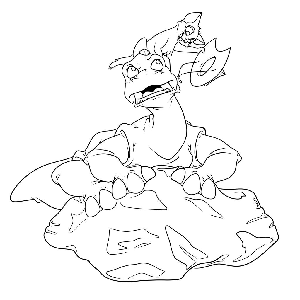 Dino rodeo coloring page by imaginheart on