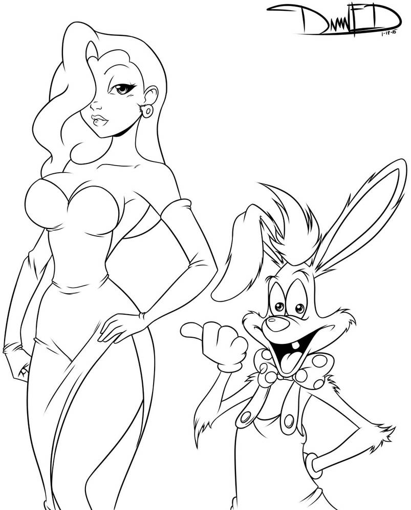 Jessica and roger rabbit inked