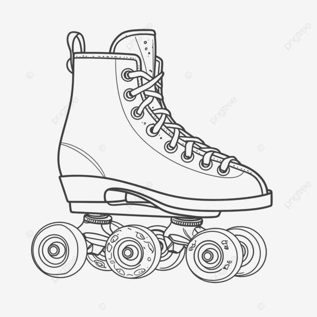 Coloring page of a roller skate outline sketch drawing vector wing drawing ring drawing skate drawing png and vector with transparent background for free download