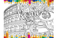 Rome italy coloring page colosseum pdf coloring pagecoloring sheet by erikavectorika