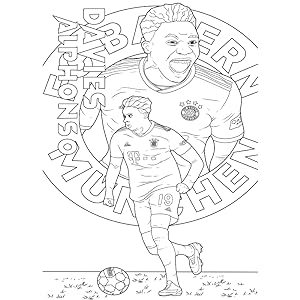 Soccer coloring book for kids aged