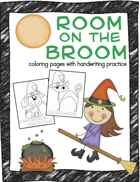 Room on the broom color pages â crystalandp