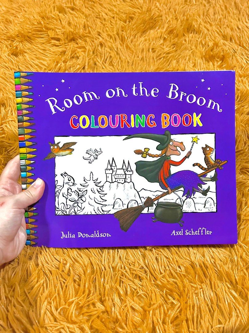 Room on the broom coloring book clean pages hobbies toys books magazines childrens books on