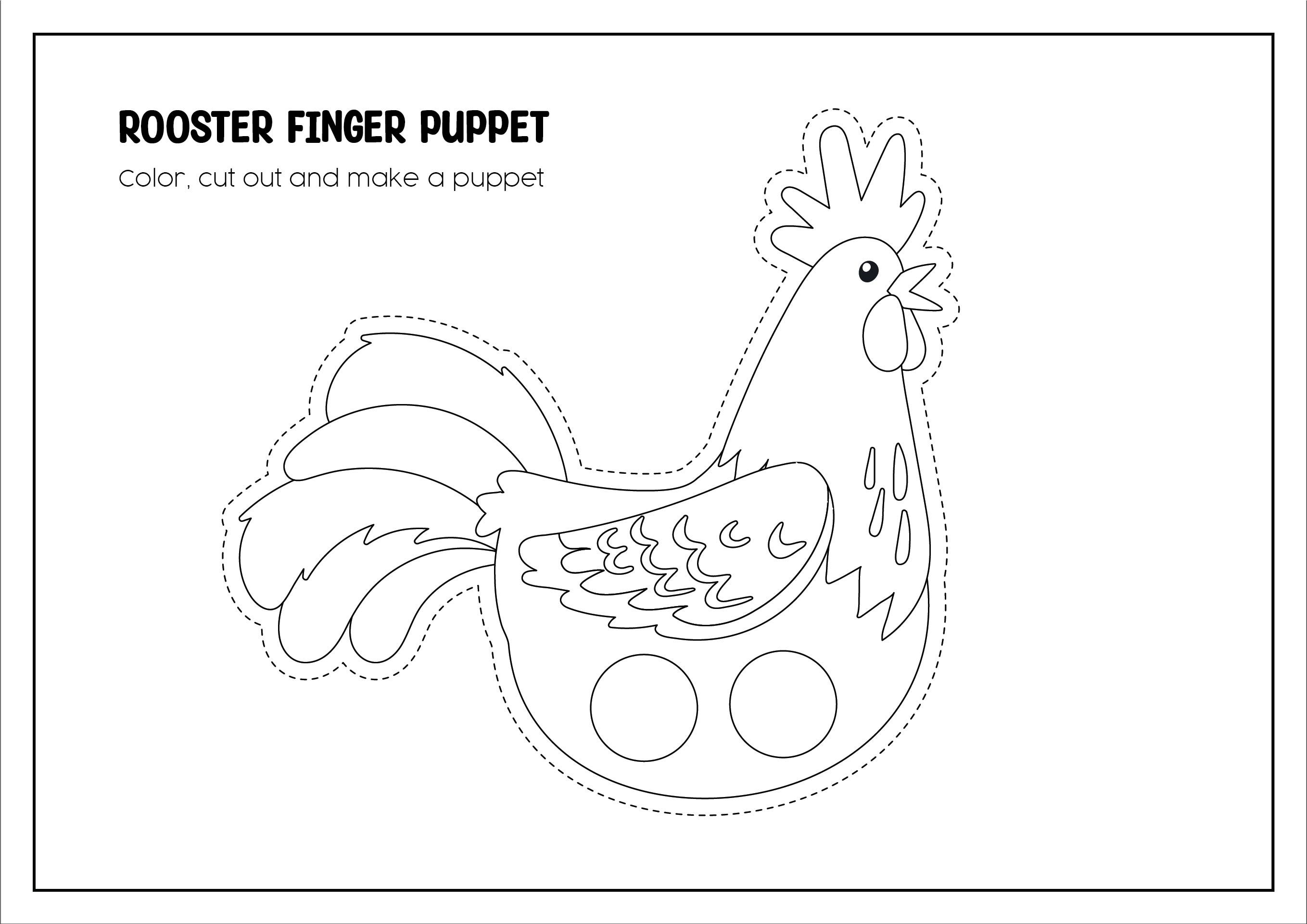 Printable rooster crafts for kids rooster craft free stencils printables chicken pattern