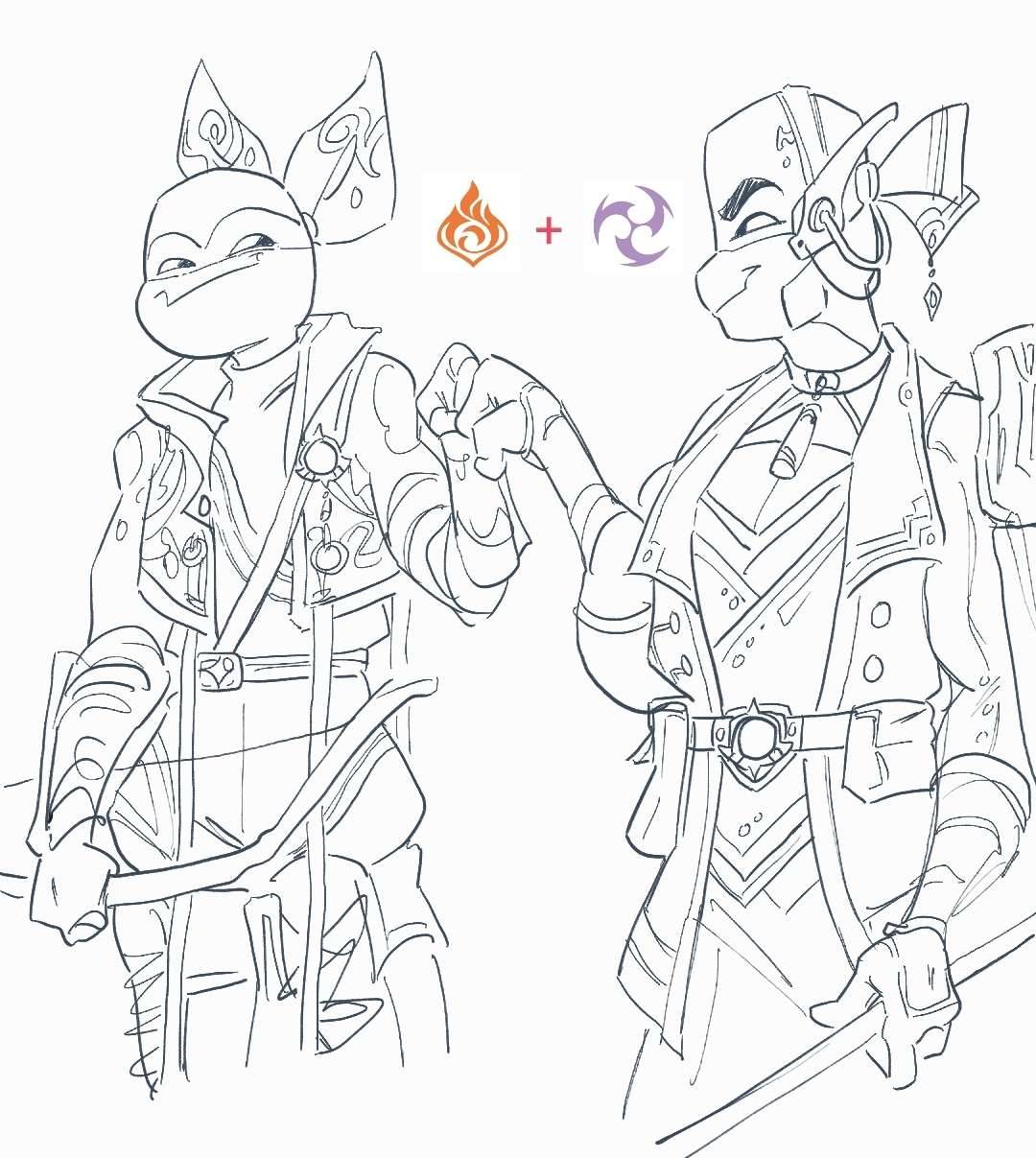 Âââwhat if you could be anyoneââââ â genshin donnie and mikey phone scribbles ð they