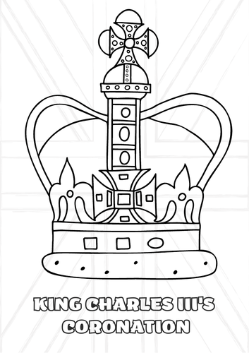 A x king charles coronation colouring pages royal family teaching resources