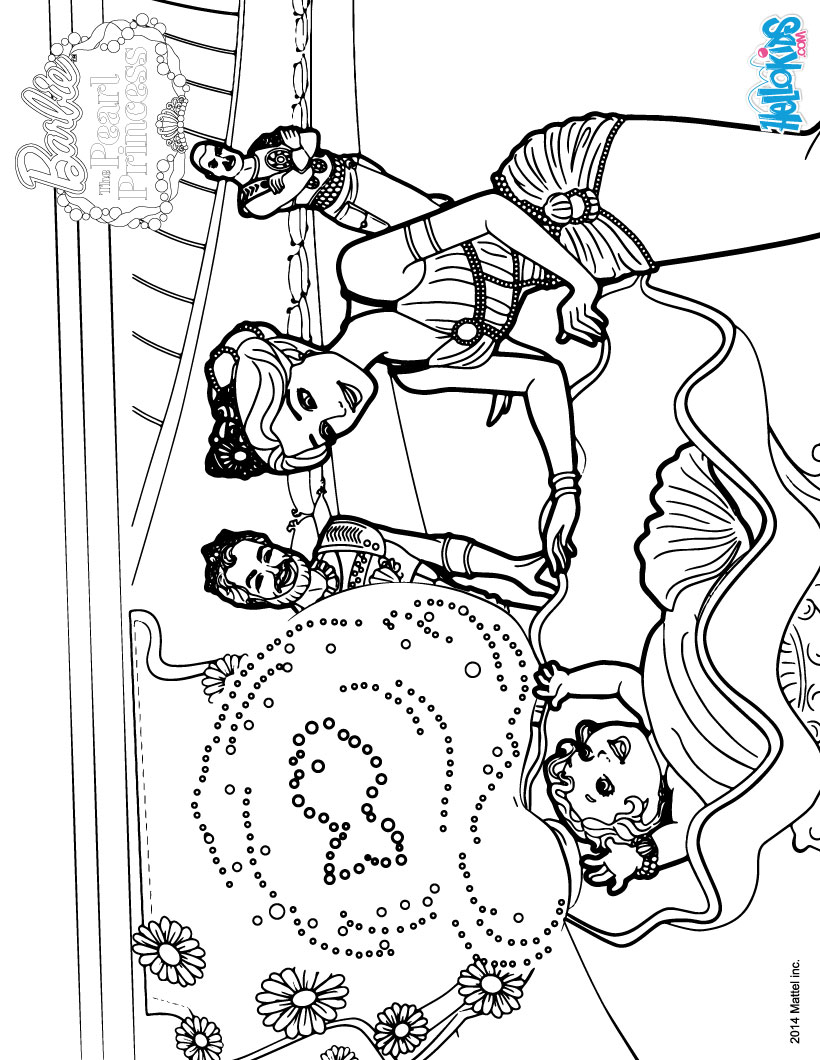 Mermaid royal family coloring pages