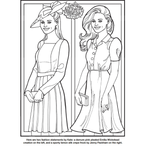 Kate the duchess of cambridge royal fashions coloring book dover fashion coloring book miller eileen rudisill books