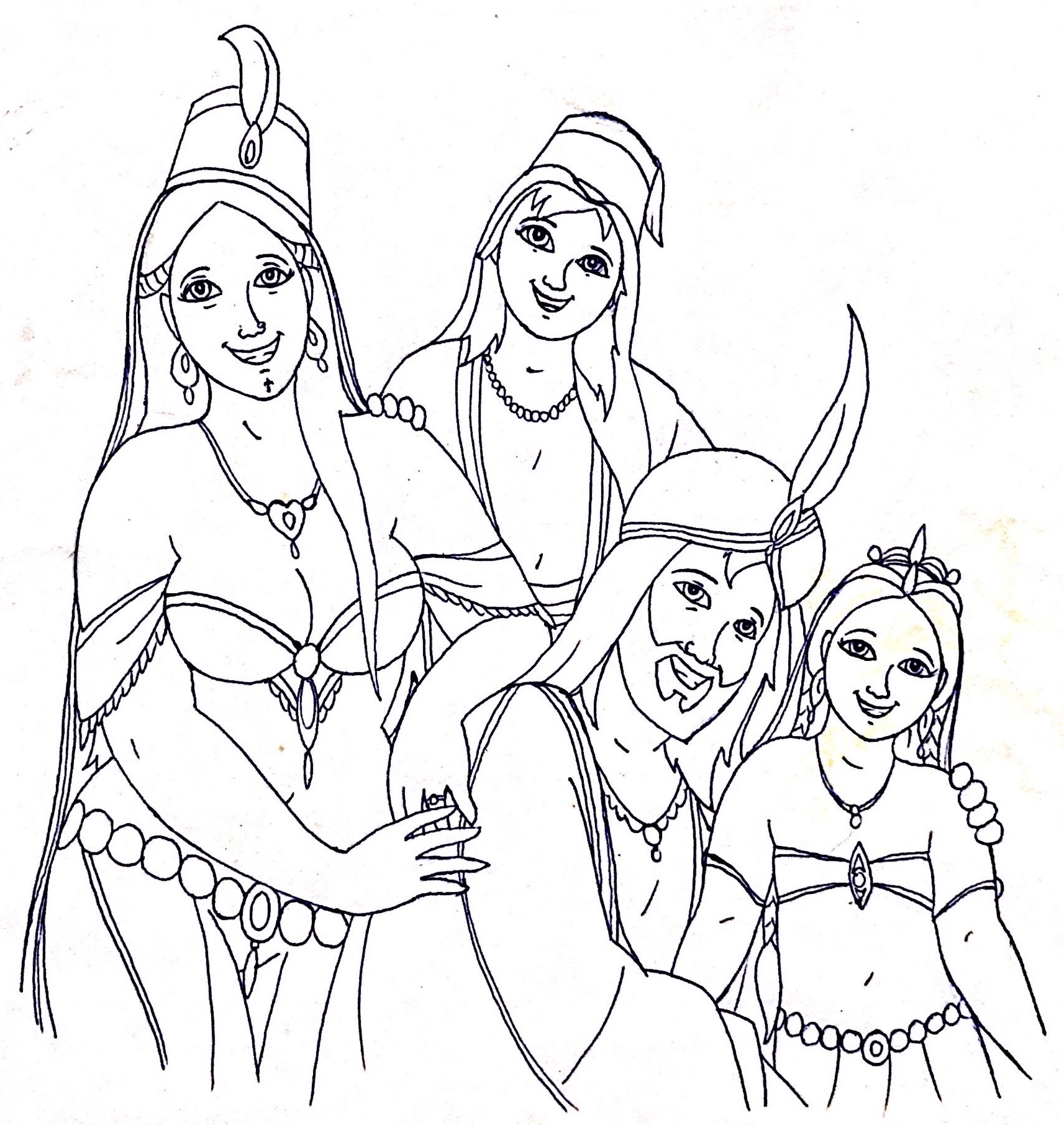 Agrabah royal family cartoon style by aericmon on
