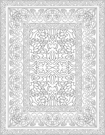 Rug coloring page cliparts stock vector and royalty free rug coloring page illustrations