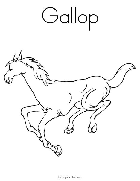 Gallop coloring page