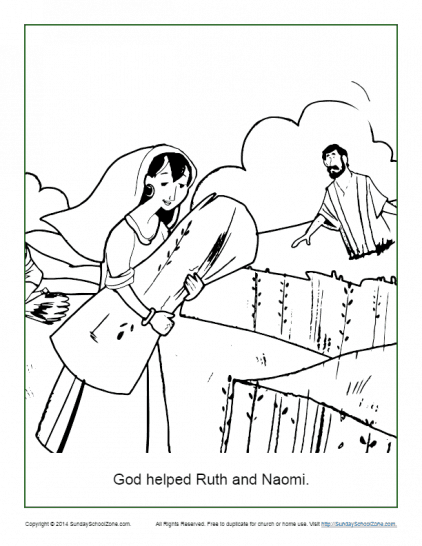 Ruth bible lessons and bible activities on sunday school zone