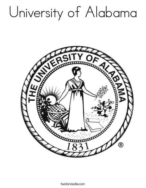 University of alabama coloring page
