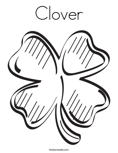 Clover coloring page