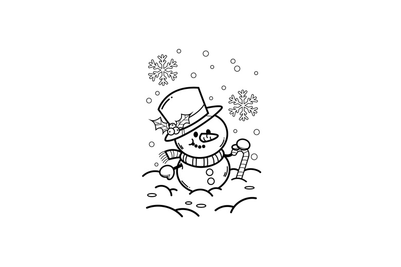 Snowman coloring page