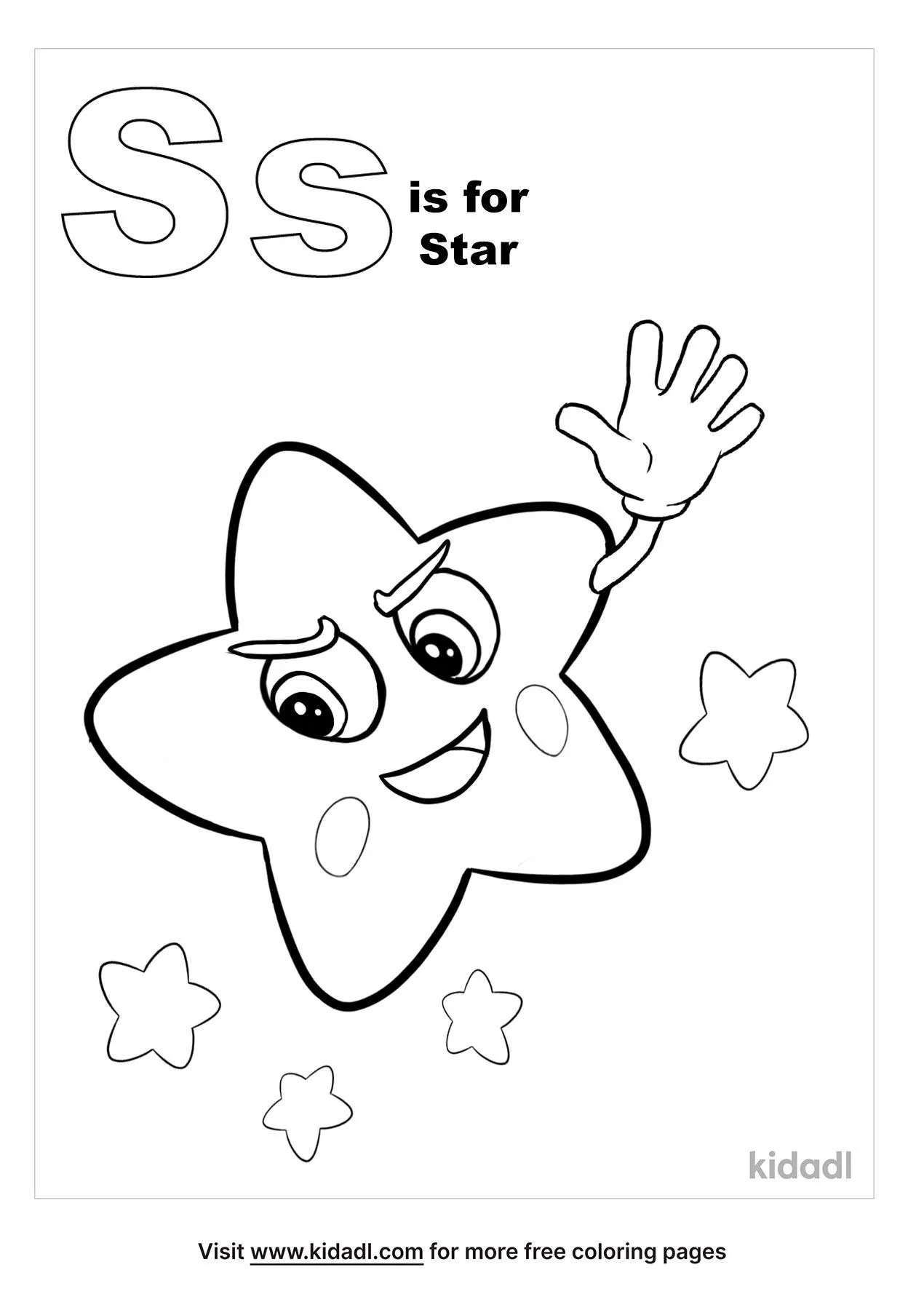 Free s is for star coloring page coloring page printables