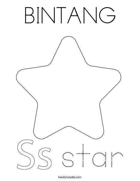 Bintang coloring page