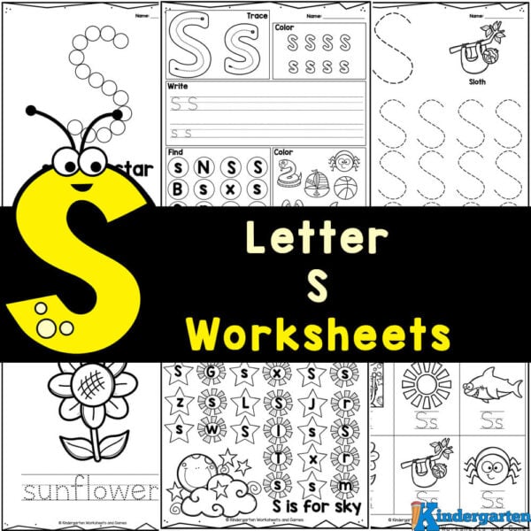 Free printable letter s worksheets for kindergarten