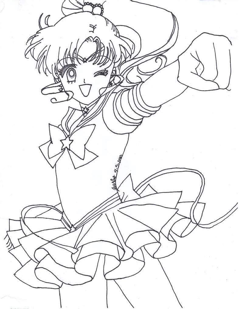 Eternal sailor jupiter lineart by sailor
