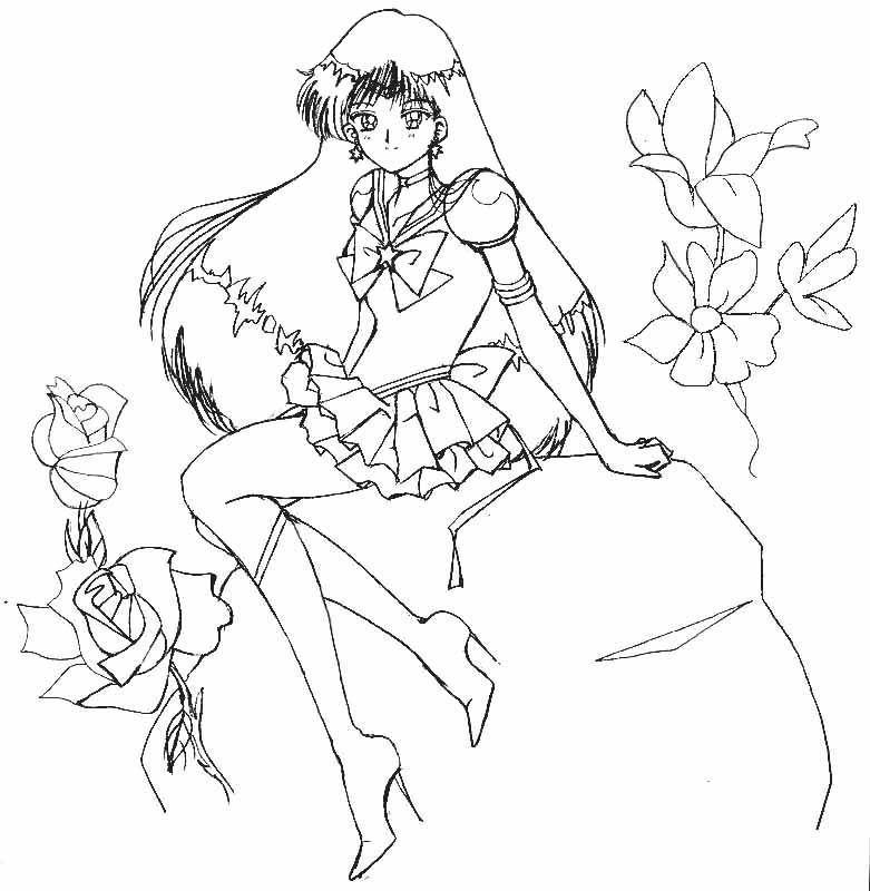 Eternal sailor mars lineart by aleena on
