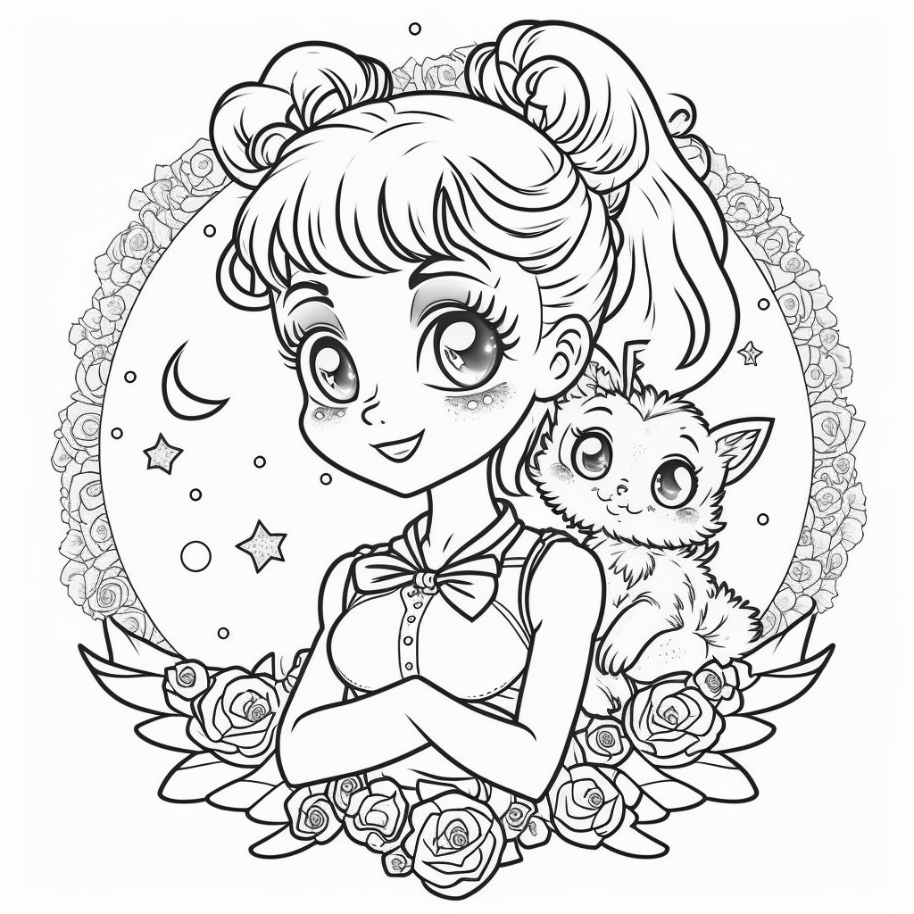 Sailor moon coloring books for children coloring pages