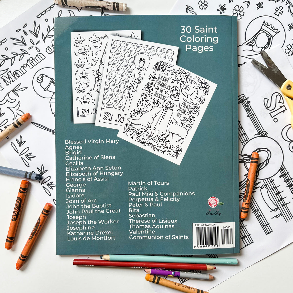 Catholic coloring book â the little rose shop