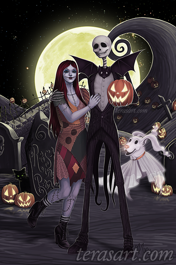 Jack sally coloring page