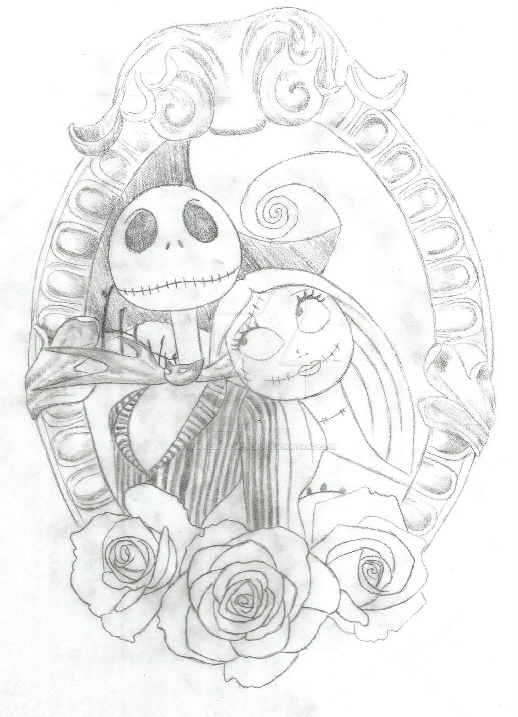 Jack and sally tattoo by oracleofapollo on