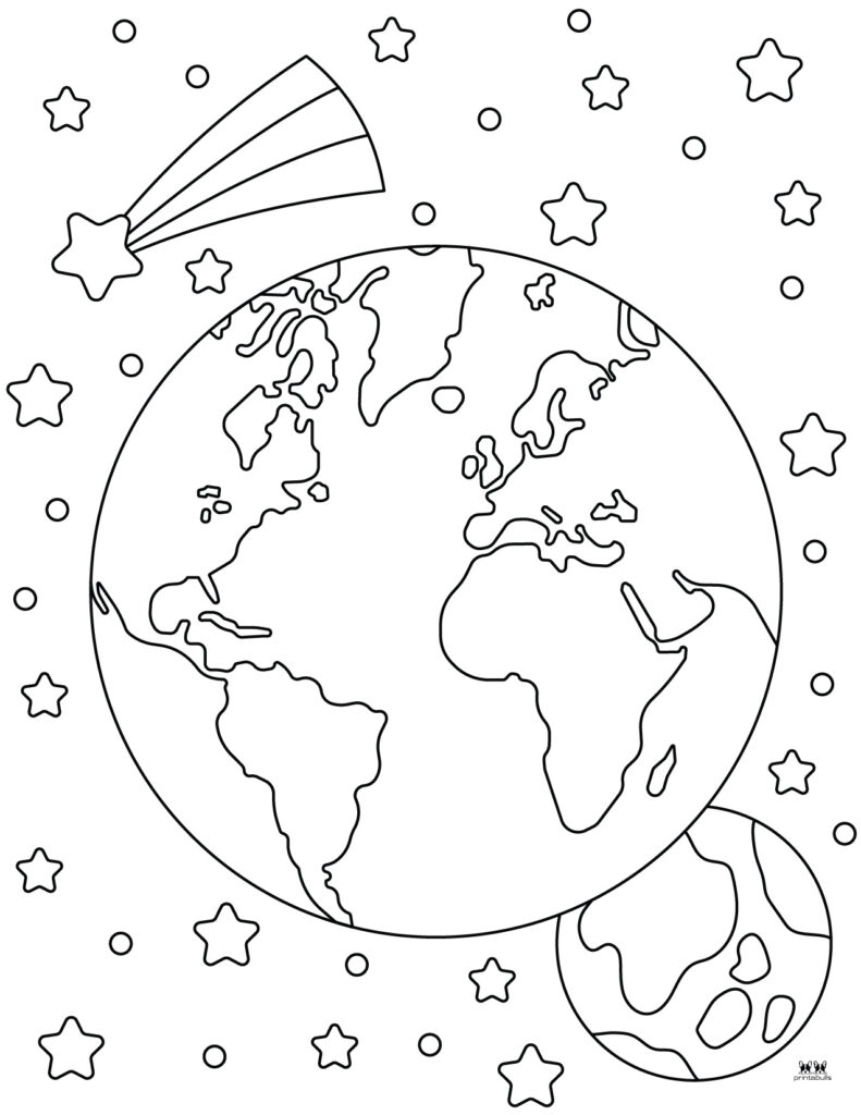 Earth coloring pages
