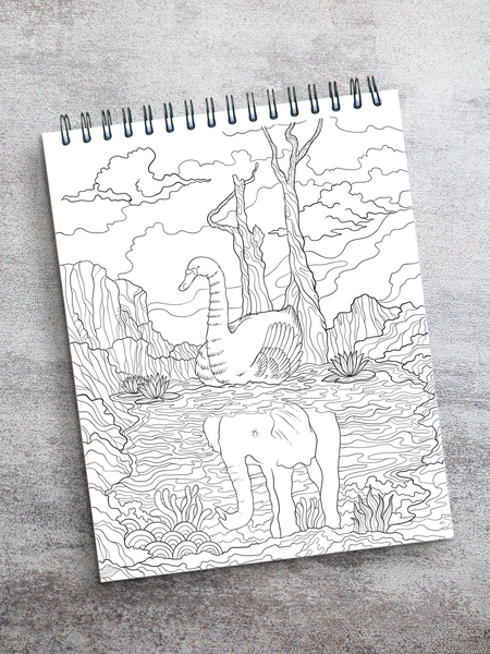 Modern art coloring book for adults by terbit basuki