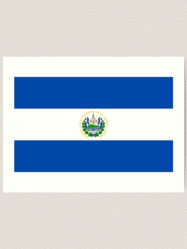 Bandera de el salvador art print for sale by pzandrews