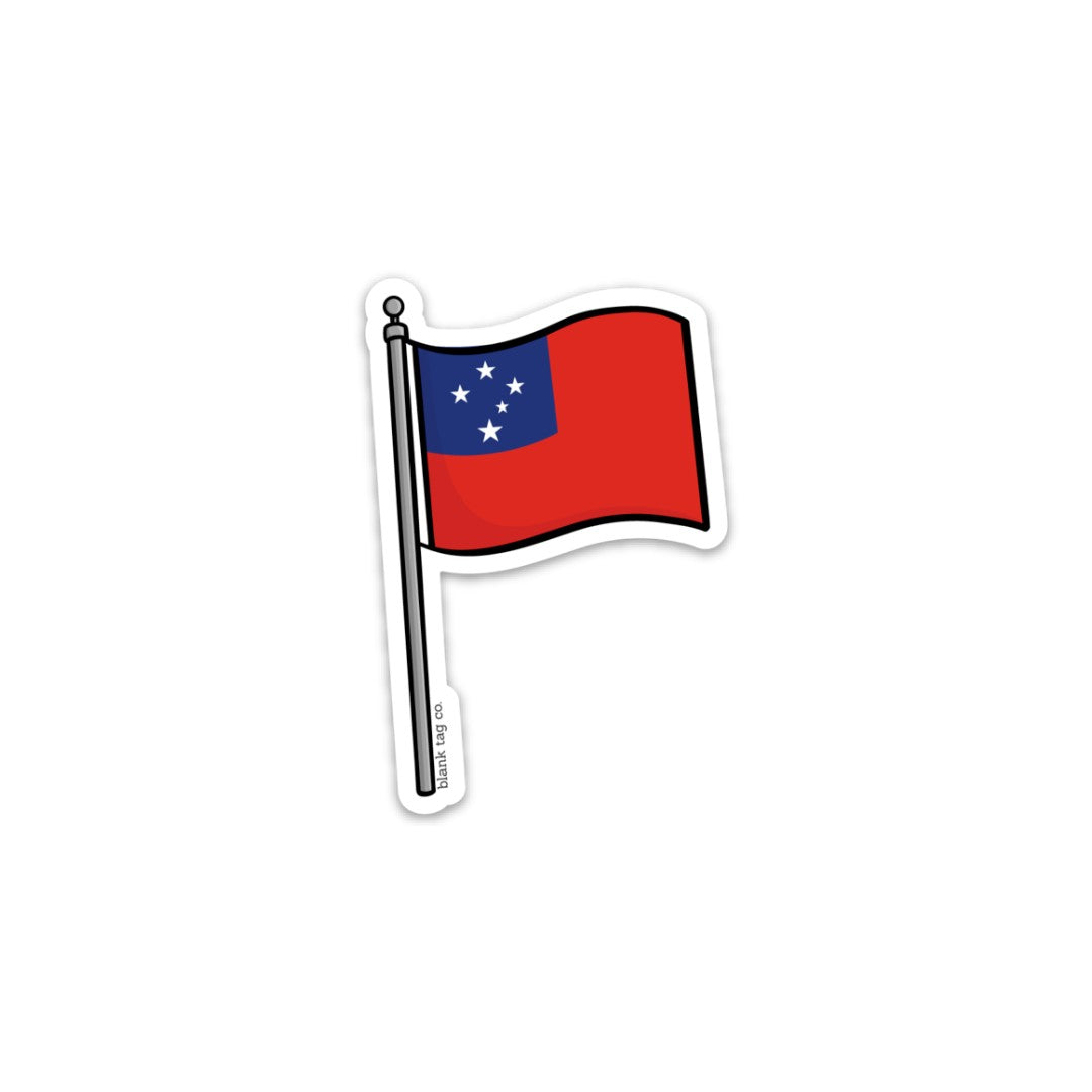 The samoa flag sticker
