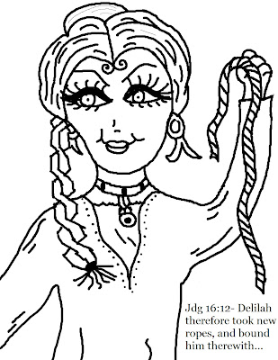 Samson and delilah coloring pages