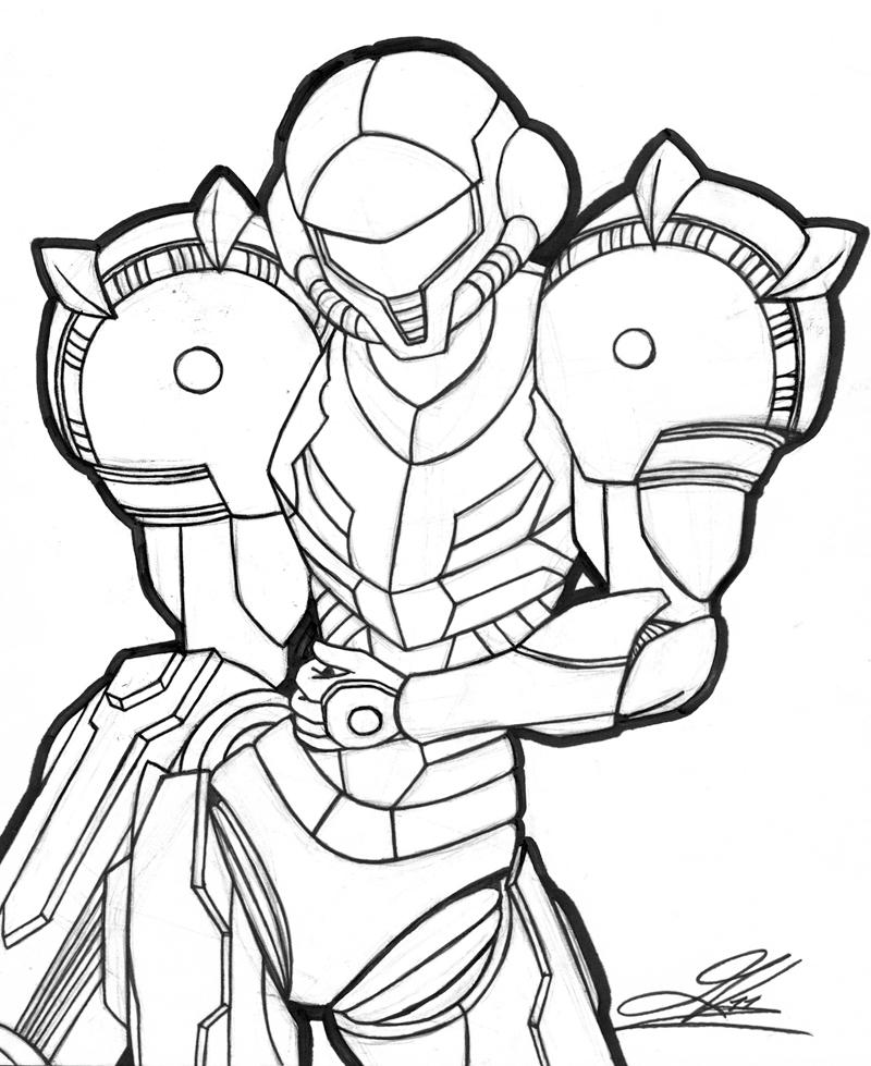 Samus aran sketch by the