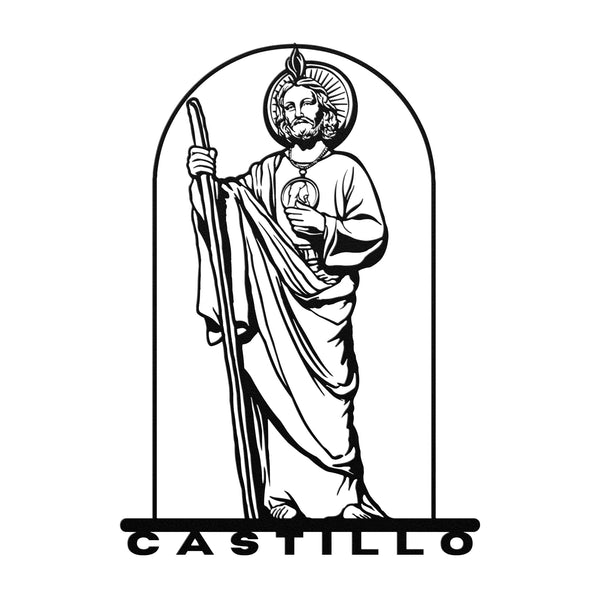 Last name san judas tadeo personalized metal art