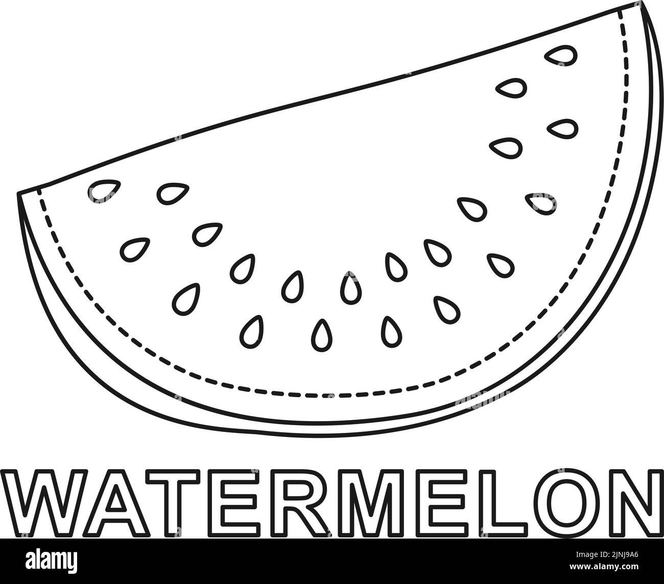 Kids watermelon black and white stock photos images