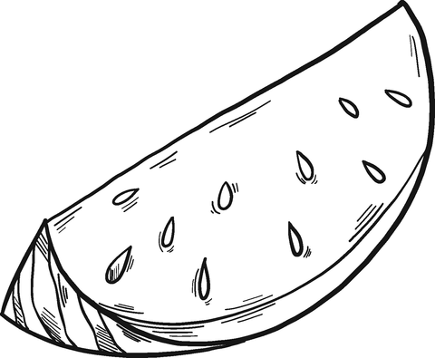 Dibujo de rebanada de sandãa para colorear dibujos para colorear imprimir gratis