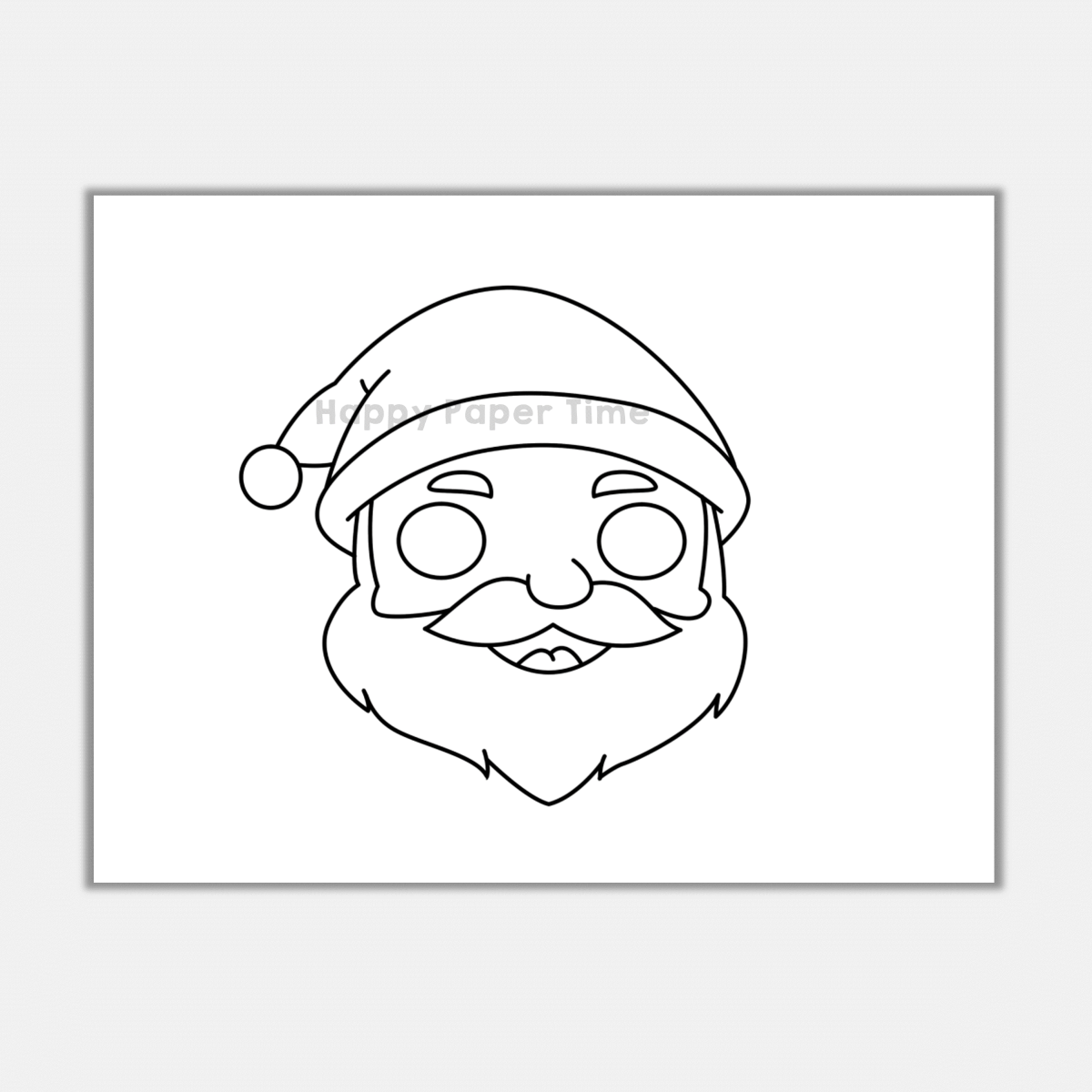 Santa claus paper mask printable christmas coloring costume craft activity made by teachers