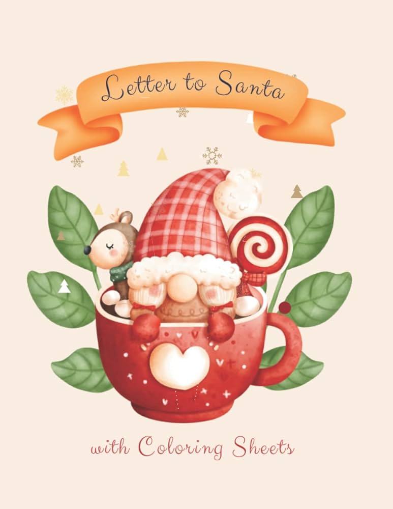 Letter to santa with coloring sheets my christmas wish list notebook for kids write a christmas wish list to dear santa claus gift idea for boys and girls bonus coloring pages