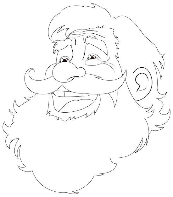 Page coloring sheet with santa reindeer vectors illustrations for free download