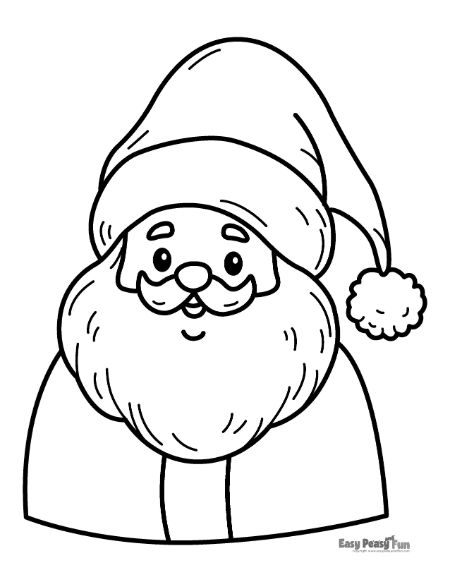 Printable santa coloring pages